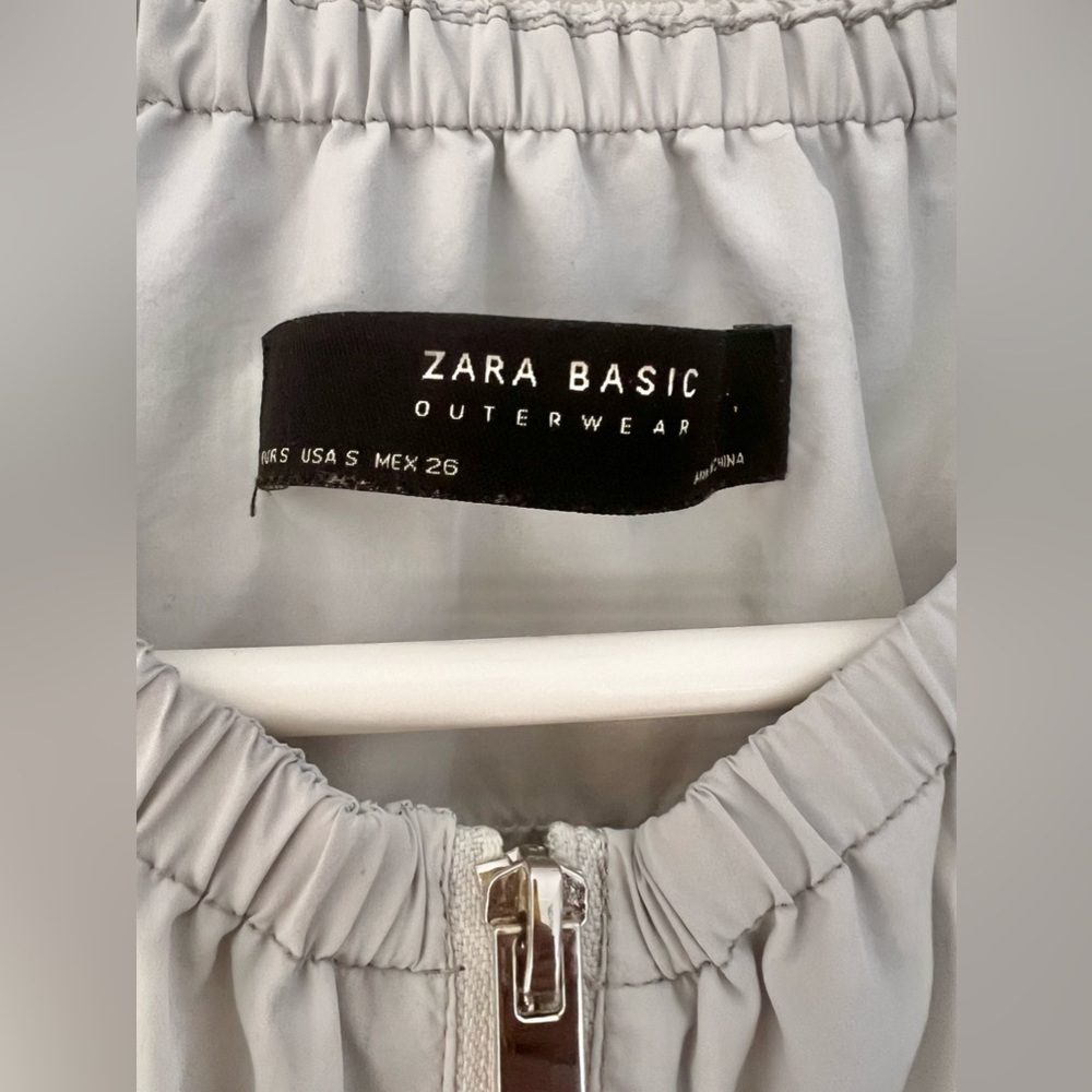 Zara Basic Full Zip Lightweight Bomber Jacket Siz… - image 2